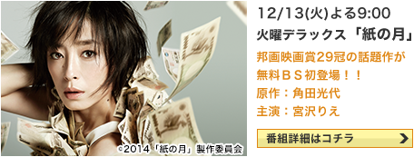 火曜デラックス「紙の月」 12/13(火)よる9:00