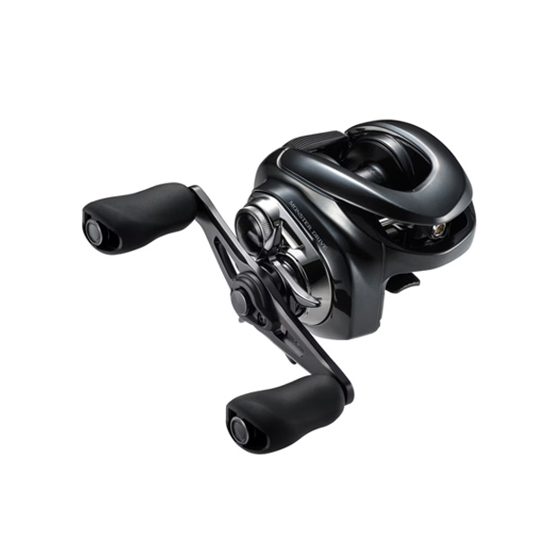 リール①：アンタレス DC MD　XG RIGHT<br>（ハンドル：夢屋 ウルトラストロングハンドル 48mm BH-1）