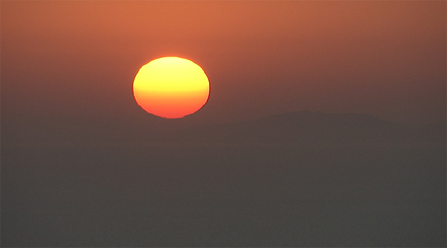 エーゲ海の夕陽