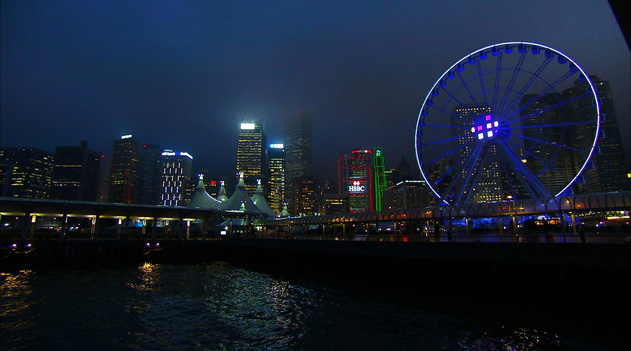 2014年に完成した香港島の新夜景スポット 観覧車