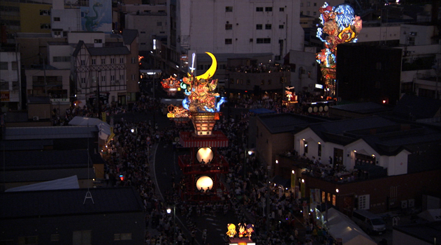 五所川原立佞武多祭り　俯瞰