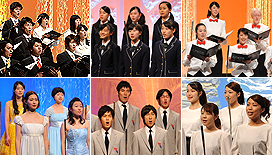 桐朋学園大学 TOHO Amici、上野学園高等学校音楽科合唱団、武蔵野音楽大学室内合唱団、洗足学園音楽大学コールファンタジア、慶應義塾ワグネル・ソサィエティー男声合唱団、昭和音楽大学合唱団