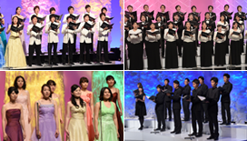 昭和音楽大学合唱団、千葉大学合唱団、桐朋学園大学TOHO Amici、harmonia ensemble