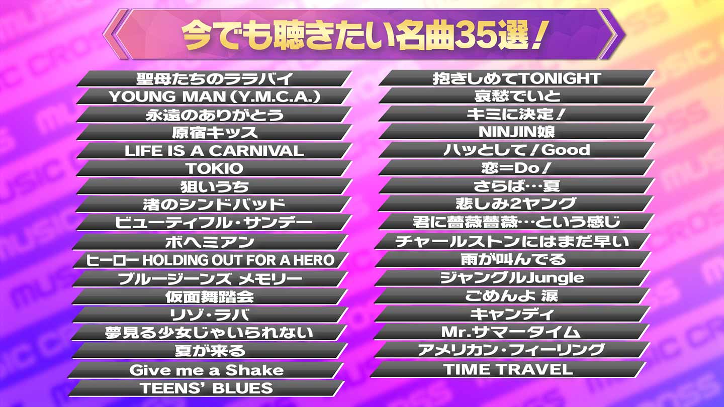 放送内容｜MUSIC X（ミュージッククロス）｜BS-TBS