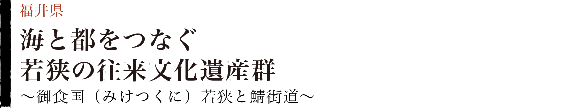 海と都をつなぐ若狭の往来文化遺産群　～御食国（みけつくに）若狭と鯖街道～